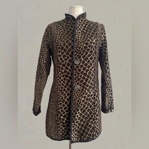 Elegant Animal Print Trench Coat